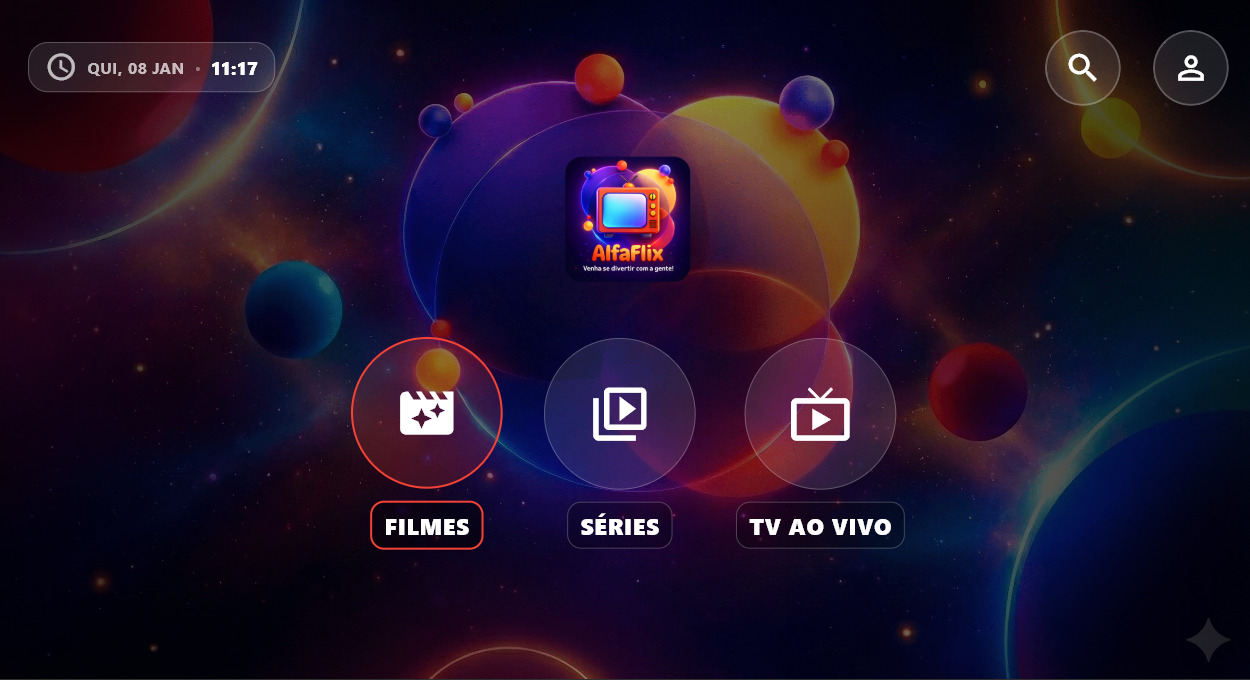 Interface AlfaFlix TV